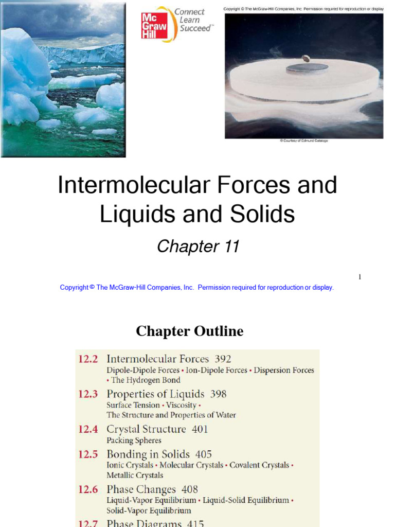 Chapter - 11 - Intermolecular - Forces Solids and Liquids Duygu | PDF ...