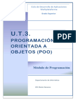 Unidad 3. Programación Orientada A Objetos (Poo)