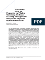 Mga Nararanasan NG Mga Mag-Aaral Sa Pagkatuto NG Filipino Gamit Ang Modyular Na Dulog Sa Pagtuturo: Batayan Sa Paglahad NG Rekomendasyon