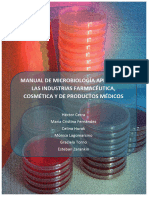 Manual de Microbiologia Aplicada a Las Industrias Farmaeuticas ,Cosmetica y de Productos Medicos