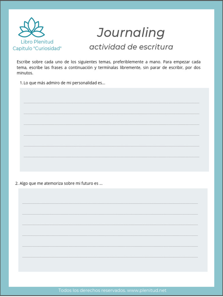 Journaling para el Autoconocimiento | PDF