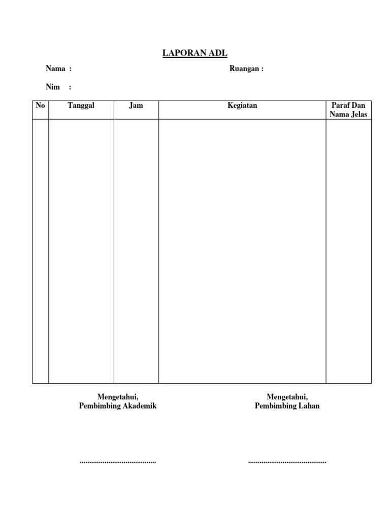 Format ADL & Resume | PDF