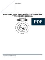 Reglamento de Evaluación y Promoción Escolar - LVS - 2023 2024