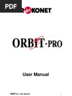 Orbit Pro Control Panel User