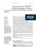 Maternal and Neonatal Outcomes of Placenta Previa With and Without Coverage of A Uterine Scar: A Retrospective Cohort Study in A Tertiary Hospital