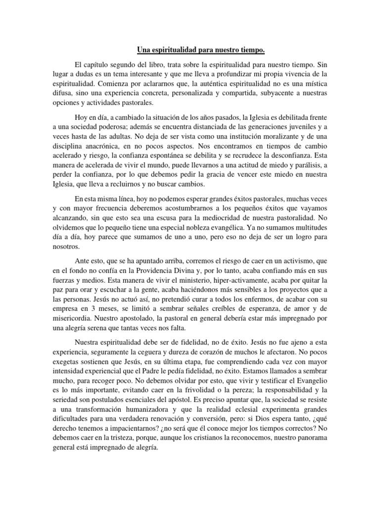 Espiritualidad actual: fe y pastoral | PDF | Oración | Jesús