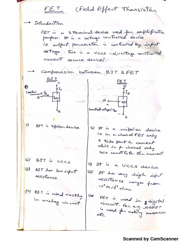Jfet and Mosfet PDF