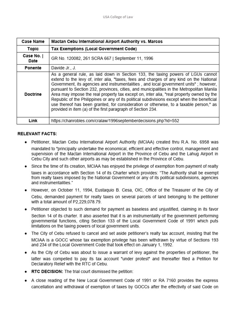 Mactan Cebu International Airport Authority vs. Marcos PDF
