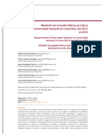 Medición de La Huella Hídrica Azul de La Universidad Nacional en Costa Rica, Del 2012 Al 2016