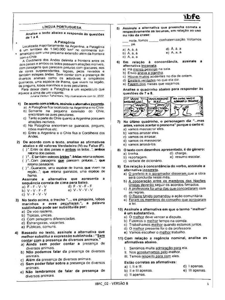 PROVA IBGE Versao B 2023 | PDF