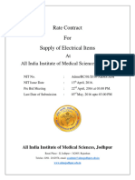 Rate Contract For Electrical Items