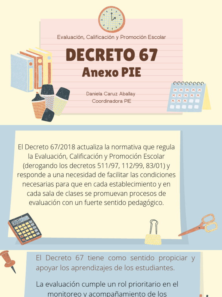 Evaluación y Promoción Escolar: Decreto 67 | PDF
