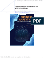 Test Bank For Business Analytics Data Analysis and Decision Making 7th Edition Albright Download