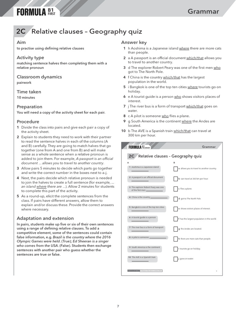 FORM B1 Photocopiables TNs 2C | PDF | Language Mechanics | Linguistics