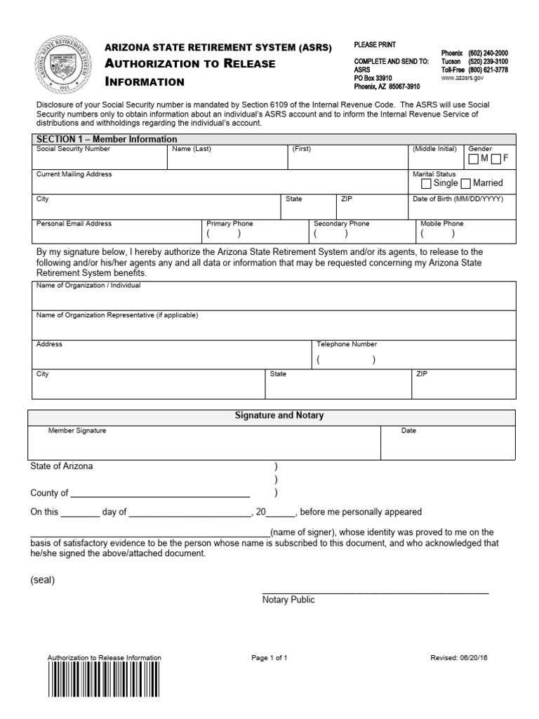 Authorization To Release Information | PDF