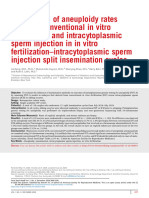 Comparison of Aneuploidy Rates Between Conventional in Vitro Fertilization and Intracytoplasmic Sperm Injection in in Vitro Fertilization-Intracytoplasmic Sperm Injection Split Insemination Cycles