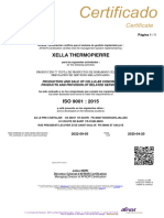 Certificat ISO 9001 Xella - 2022-2025 - ES