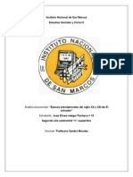 ANALISIS DOCUMENTAL EPOCAS PRESIDENCIAALES DEL SIGLO XX Y XXL