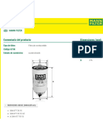Ficha de Datos Técnicos Filtro WK 1060 Mann Filter