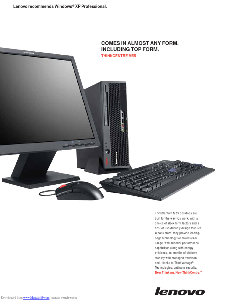 Comes in Almost Any Form. Including Top Form.: Thinkcentre M55 | PDF ...