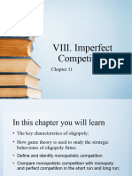 Topic # 8. Imperfect Competition