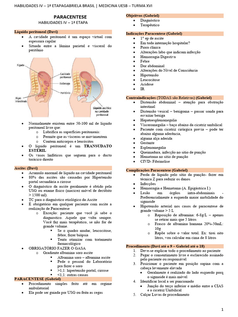 Paracentese | PDF