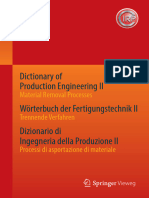 Dictionary of Production Engineering II Wörterbuch Der Fertigungstechnik II Dizionario Di Ingegneria Della Produzione II