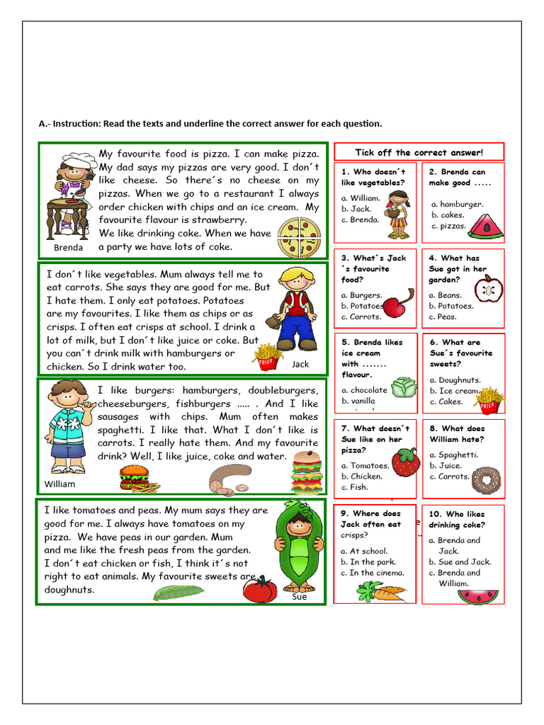 Food and Drink Reading 1 | PDF