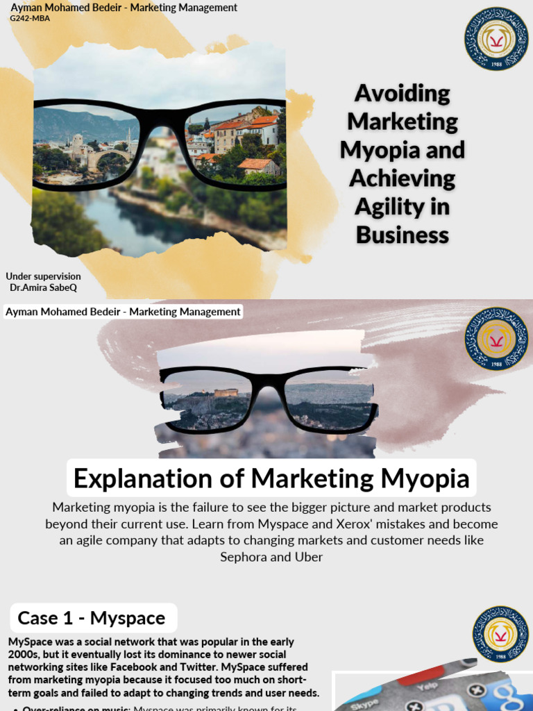 Avoiding Marketing Myopia Strategies | PDF | Marketing | Myspace