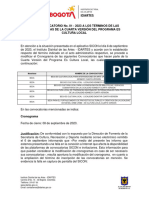 Aviso Modificatorio No. 01 - 2023 A Los Términos de Las Convocatorias de La Cuarta Versión Del Programa Es Cultura Local