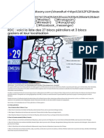 RDC: Voici La Liste Des 27 Blocs Pétroliers Et 3 Blocs Gaziers Et Leur Localisation