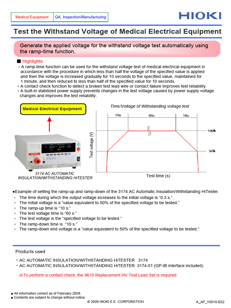 Test The Withstand Voltage of Medical Electrical Equipment PDF