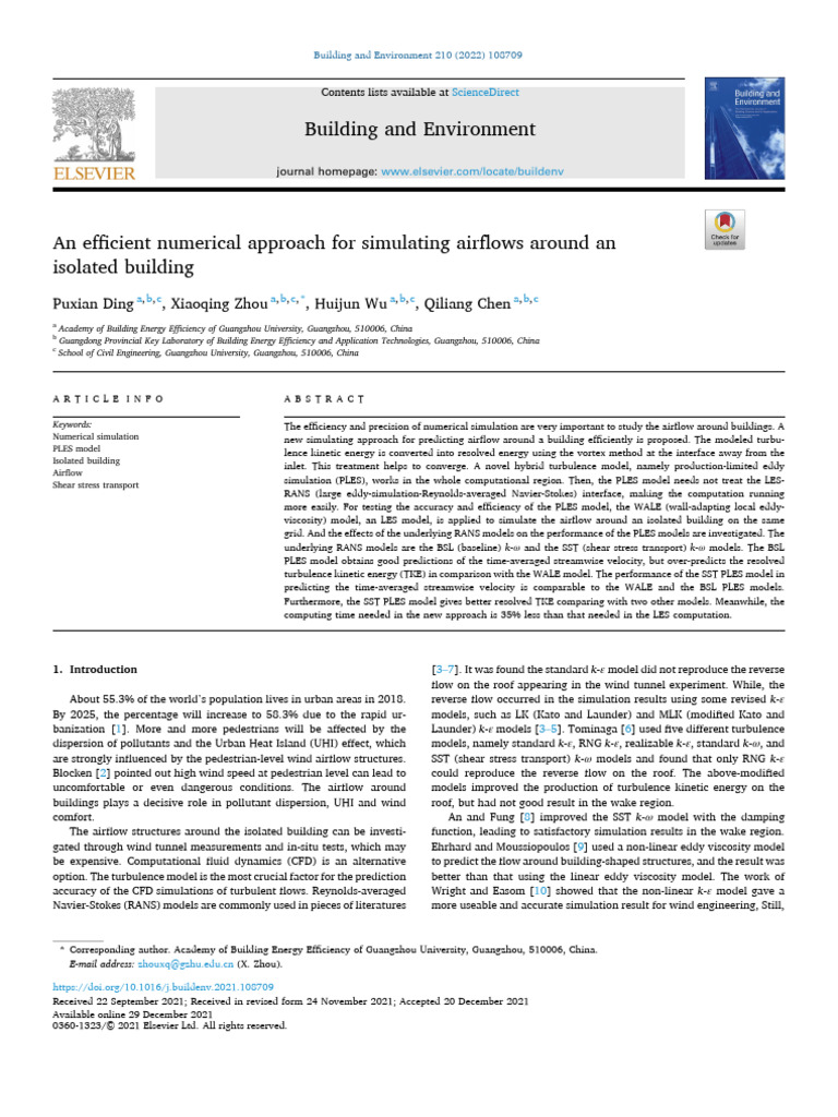 Building And Environment Author Guidelines