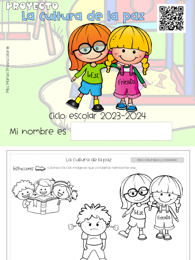 Actividades de Cultura de Paz Preescolar | PDF | Ciencias sociales | Arte