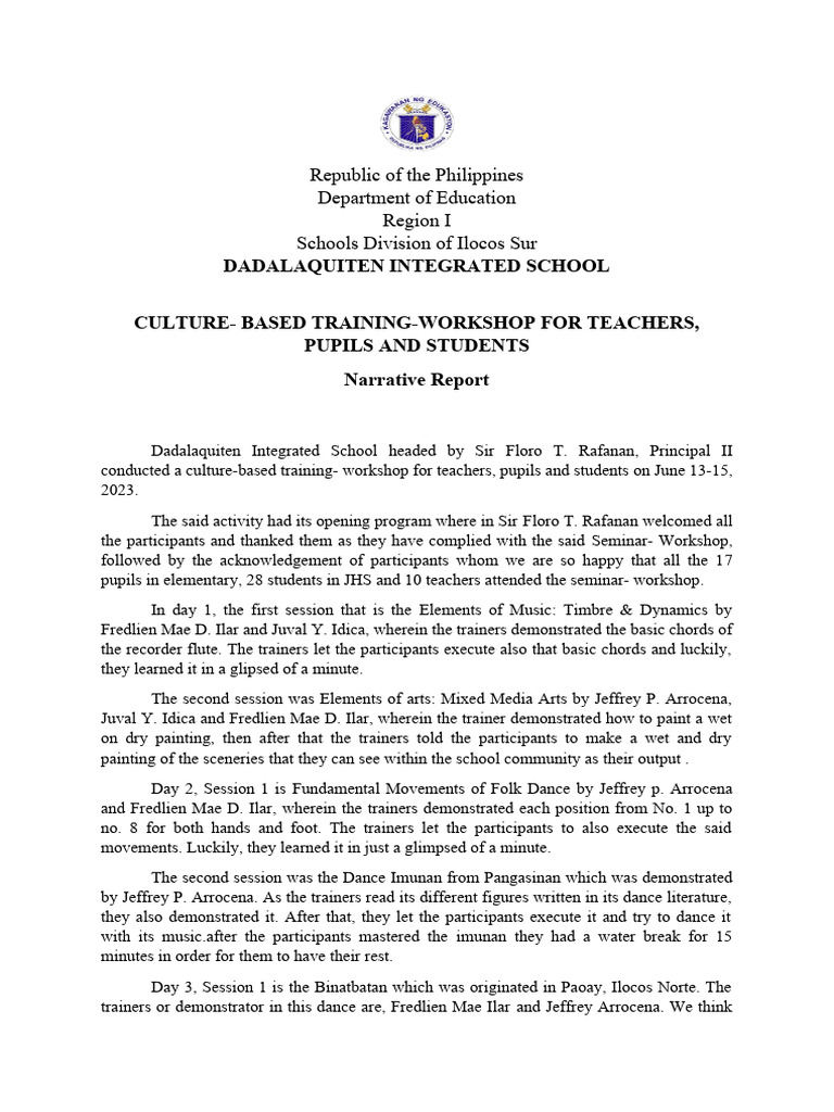 Narrative Seminar Pdf