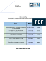 Fase II Calendario Saren