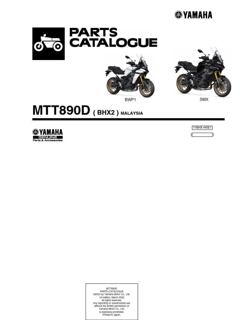 Yamaha Parts Catalogue Overview | PDF