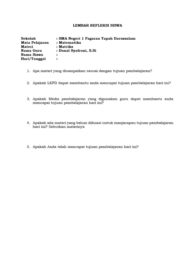 lembar-refleksi-siswa-donal-syafroni-pdf