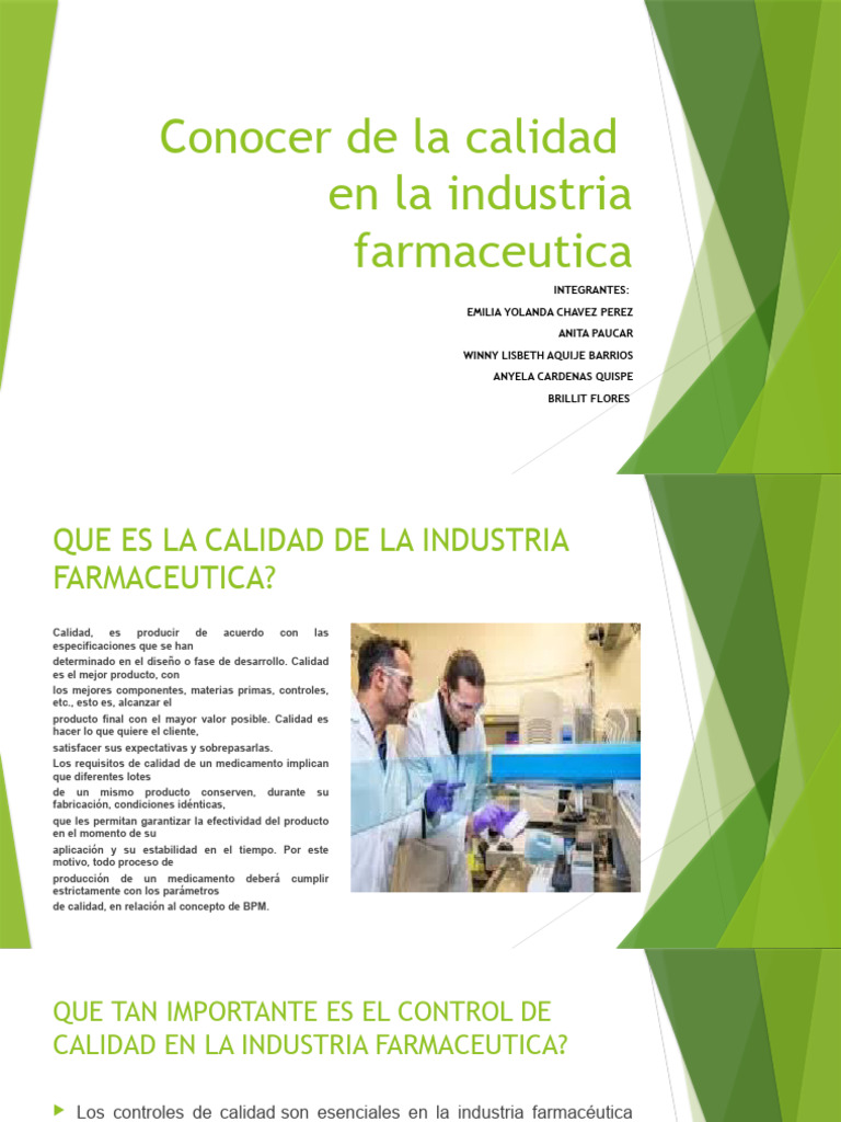 Control de Calidad en la Industria Farmacéutica | PDF