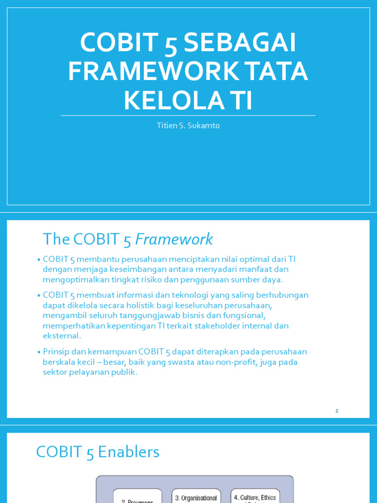 Pertemuan 5 COBIT 5 Sebagai Framework Tata Kelola TI | PDF