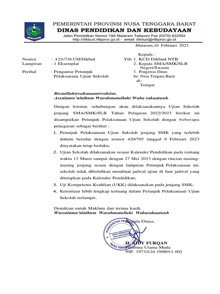 Juklak Us TP 2022-2023 Final | PDF
