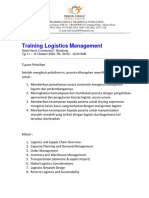 Training Logistics Management TGL 11 - 14 Oktober 2023