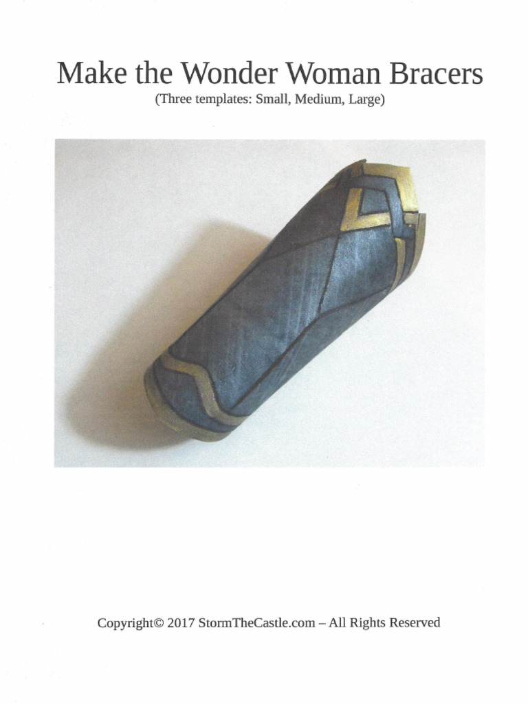 Wonder Woman Bracers Templates PDF