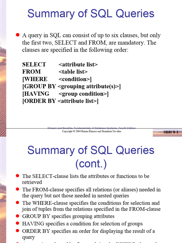 SQL Examples | PDF