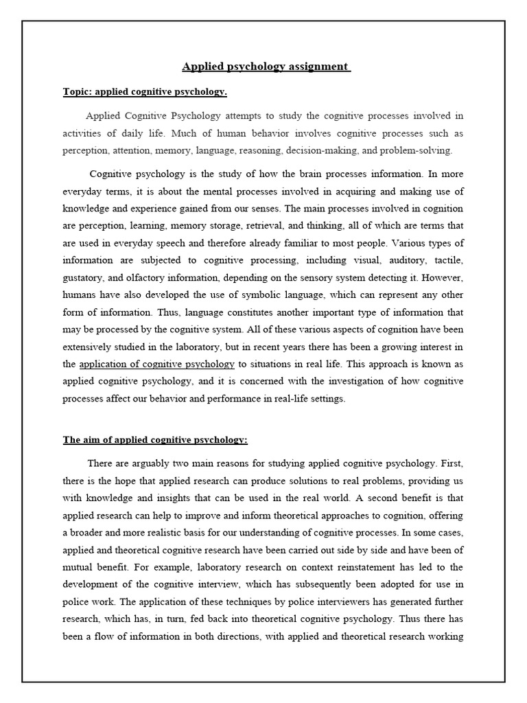 psychology assignment pdf
