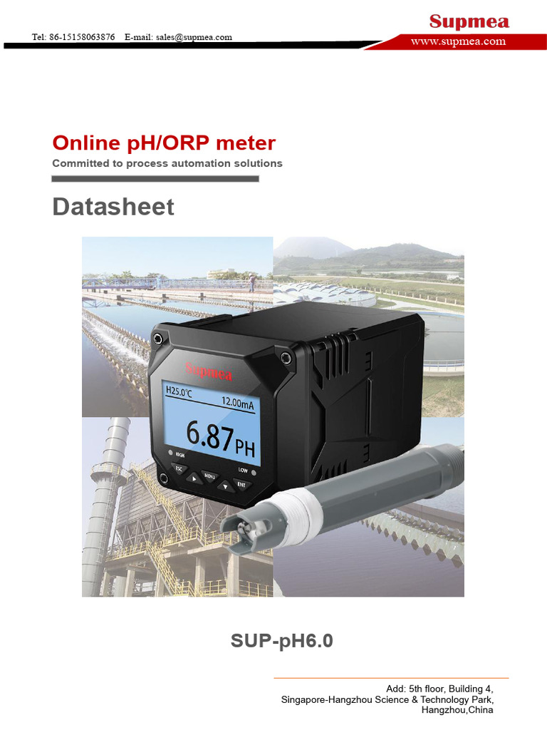 PH Meter Data Sheet PDF Ph Calibration