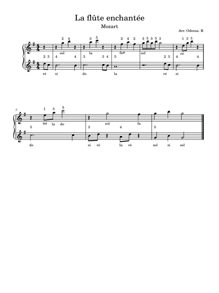 La Flûte Enchantée | PDF