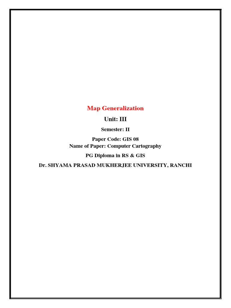 Understanding Map Generalization | PDF | Geographic Information System ...