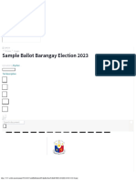 Sample Ballot Barangay Election 2023 PDF