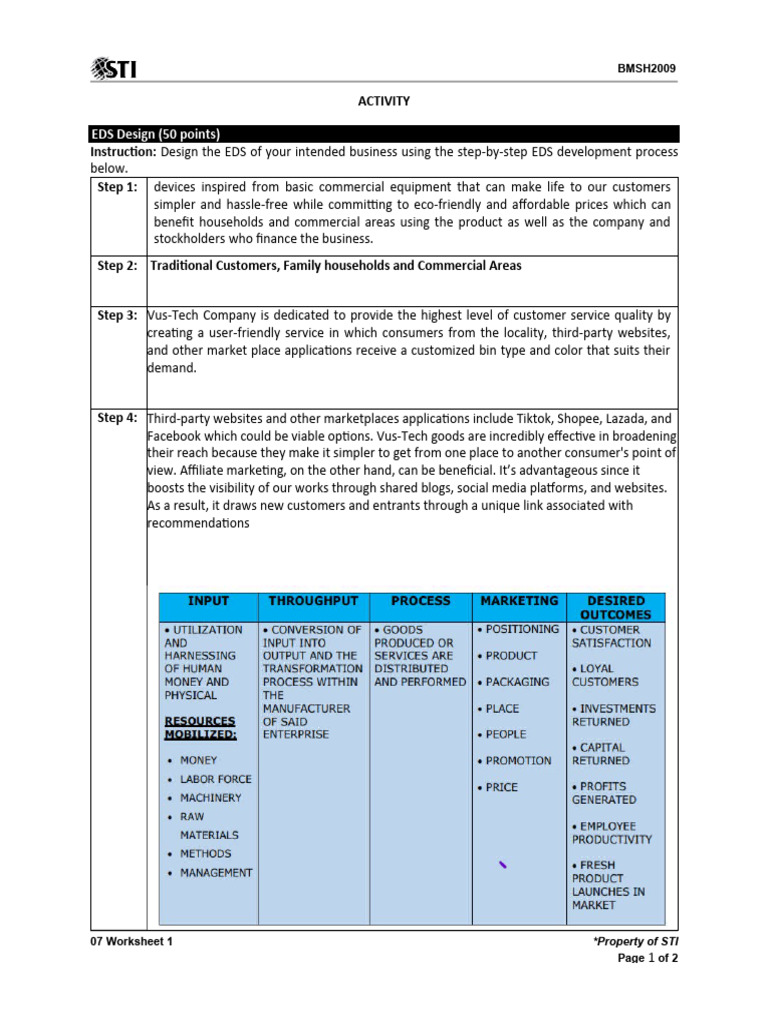 07 Worksheet 1 | PDF